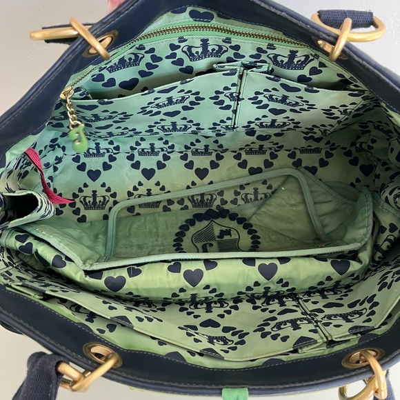 Auth VTG Y2K JUICY COUTURE Juicy Angel Velour Diaper Bag - Picture 7 of 13